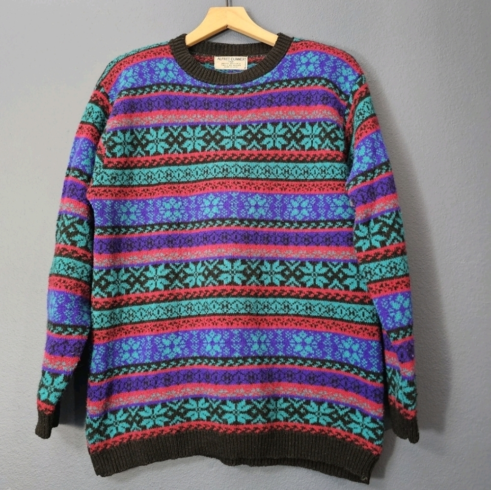 Vintage Alfred Dunner • Winter Striped Sweater